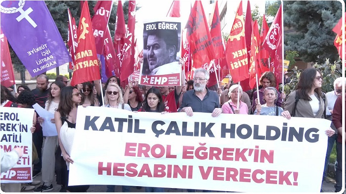 DEM Parti, EHP, EMEP, KESK, TİP Çalık Holding önünde açıklama